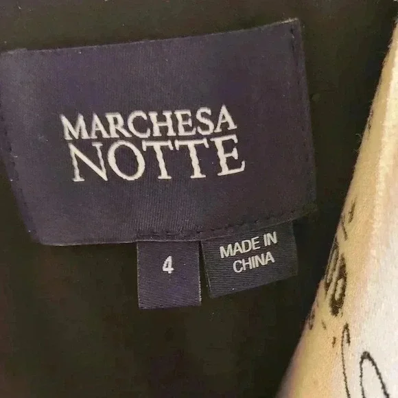 Marchesa Notte metalic lame cocktail dress, size 4 - Picture 5 of 9